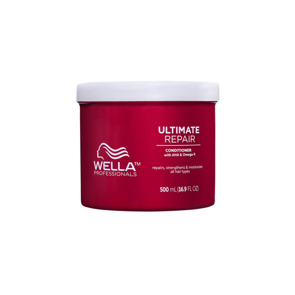 Wella Professionals Ultimate Repair Conditioner For Damaged Hair, With Ahas And Omega 9 To Rebuild And Strengthen Hair, With Metal Purifier Technology