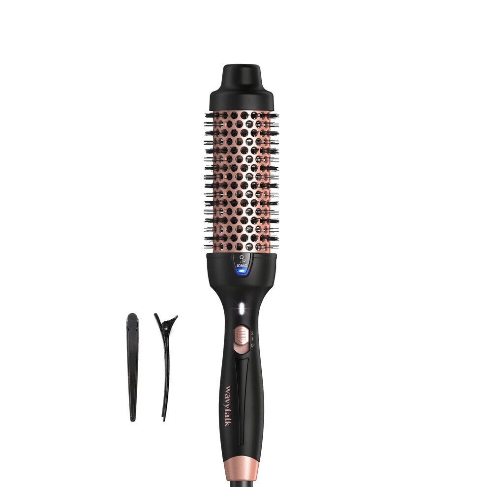 Wavytalk Thermal Brush, Heated Hot Brush Styling, 38Mm Ionicthermal Round Iron For Blowout Express, Heated Curling Iron Create Natural Curls, Dual