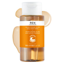 REN Ready Steady Glow Daily AHA Tonic, 250ml ? Exfoliating Toner with Lactic Acid & Salicin, Brightens Skin, Reduces Pores and Dark Spots, Smooths