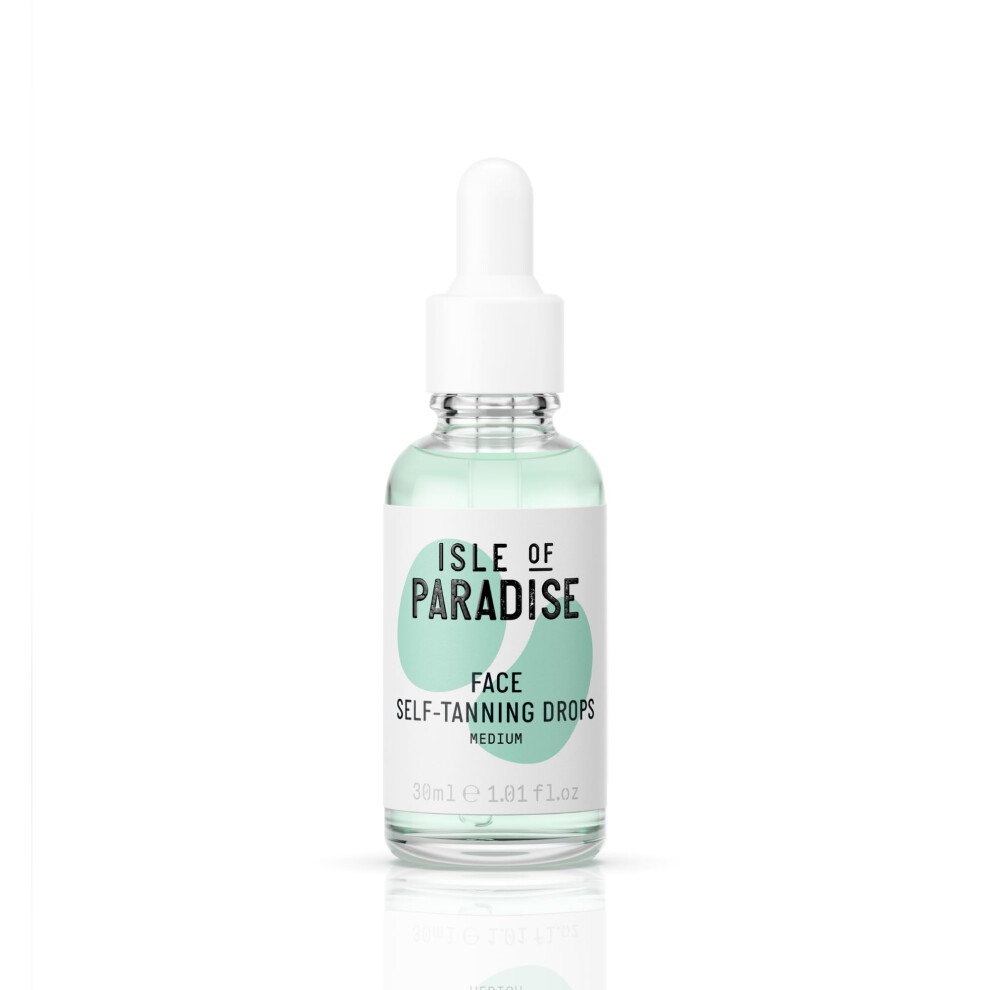 Isle Of Paradise Self Tanning Face Drops Medium (30 Ml) Add Self Tanning Drops To Skin Care Natural Ingredients & Vegan