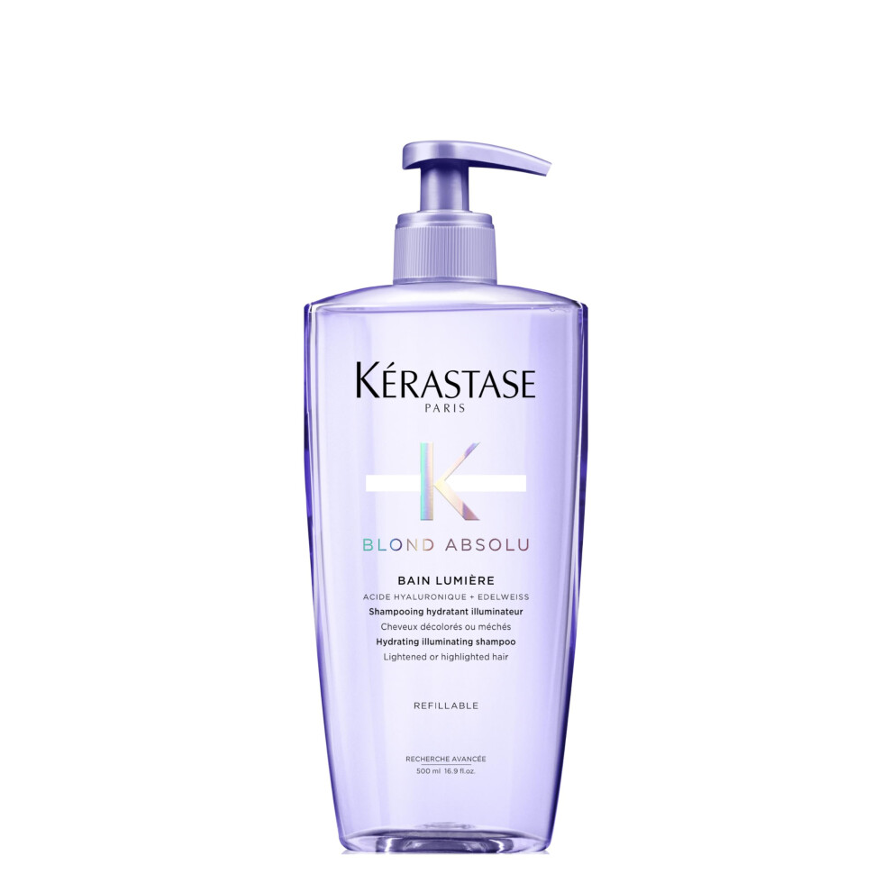 K?rastase Blond Absolu, Hydrating Illuminating Shampoo, For Lightened, Highlighted and Grey Hair, With Hyaluronic Acid & Edelweiss Flower, Bain