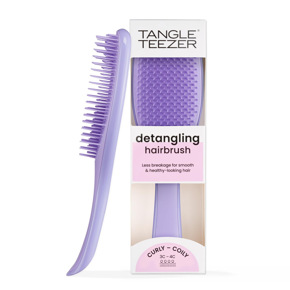 Tangle Teezer | The Naturally Curly Wet Detangler Hairbrush for 3C to 4C Hair | Reduces Frizz | Purple Passion