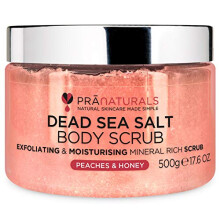 PraNaturals Dead Sea Salt Body Scrub 500G ? Hydrating & Moisturising, Natural Oils & Minerals, Exfoliating, Softening & Nourishing, All Skin Types, No