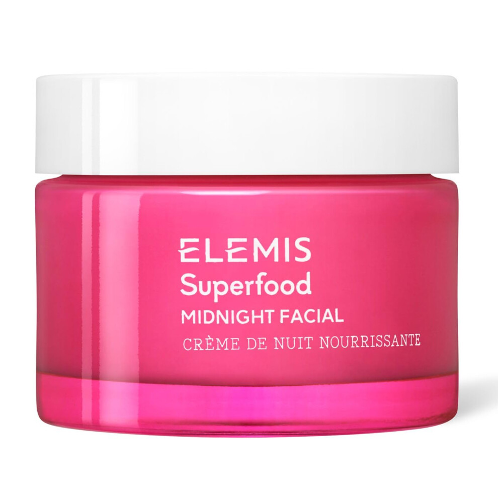 ELEMIS Superfood Midnight Facial Cream & Facial Oil, Nourishing Prebiotic Night Gel Treatment, Moisturising and Hydrating Care with Anti-Oxidant Rich