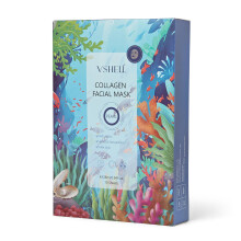 Collagen Face Sheet Mask Set of 10 - Firming & Anti-Aging Masks for Wrinkles, Fine Lines & Elasticity - Glass Skin Hydrating Glow Boost