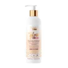 Skinny Tan Body Glow Blush Moisturising Gradual Tan Lotion Delicious Peach Scent with Skin Illuminating Shimmer Tint 280ml