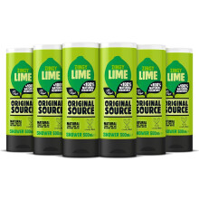 Original Source Lime Shower Gel, 100 Percent Natural Fragrance, Vegan, Cruelty Free, Paraben Free, Bulk Buy, Pack of 6 x 500 ml