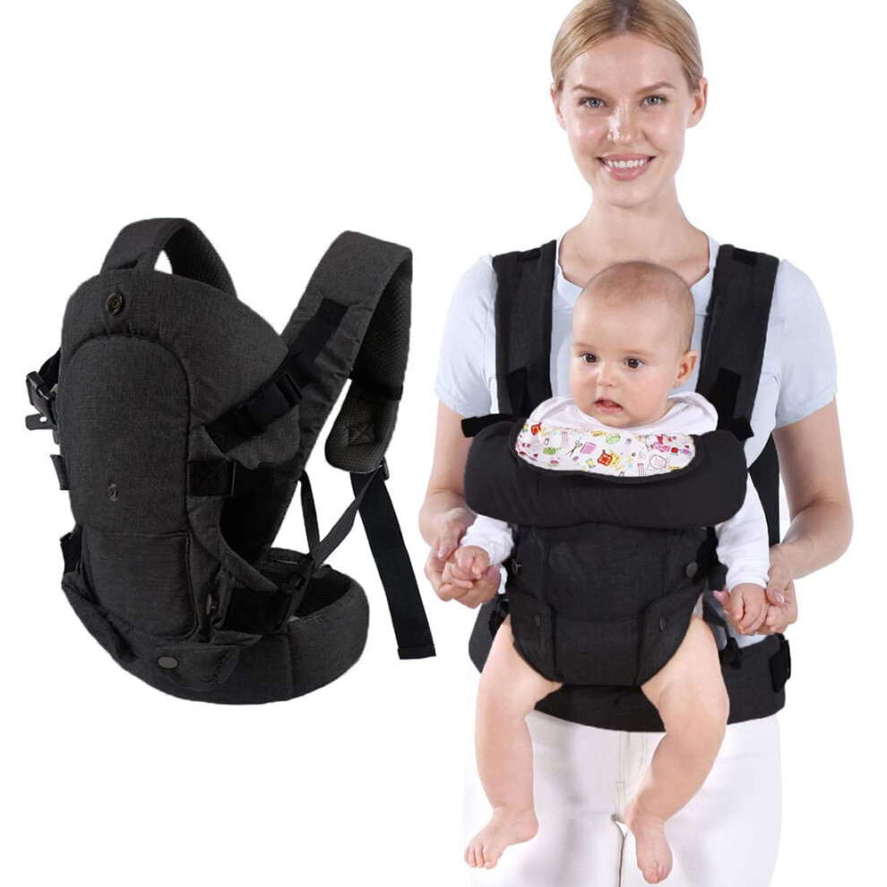 Shsyue Baby Carrier Sling, Infants Soft Carriers For Newborn Toddlers Sling Wrap Front And Back, Ergonomic Design 4 In 1 Multi-Functional Breathable