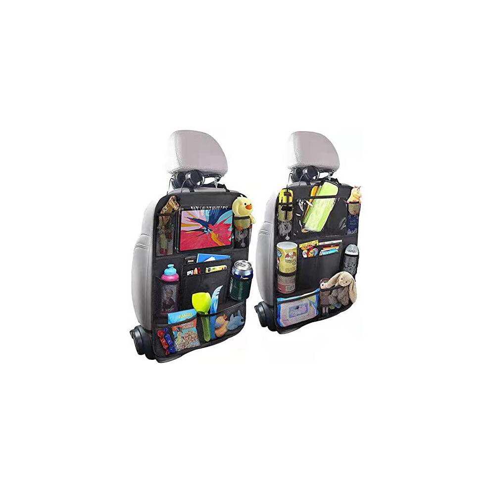 2Pcs Kids Car Back Seat,Car Seat Storage Bag,Car Organiser,Car Seat Protectors Anti-Kick,Waterproof Kids Toy Storage Pockets, Car Organiser Kardne