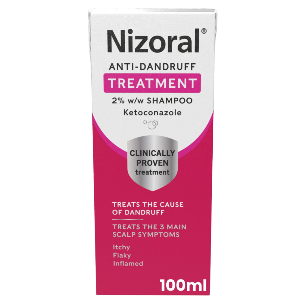 Nizoral Anti-Dandruff Treatment Shampoo, Treats And Prevents Dandruff, Clinically Proven To Control Itchy & Flaky Scalps, Contains Ketoconazole, 1 X