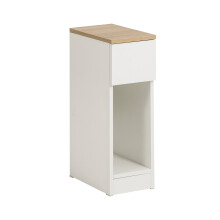 SoBuy White Bedside Table with Drawer, 20cm Narrow