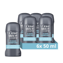 Dove Men+Care Clean Comfort Anti-perspirant Deodorant Stick 50ml 48h Sweat & Odour Protection with Moisturiser Technology 9074865