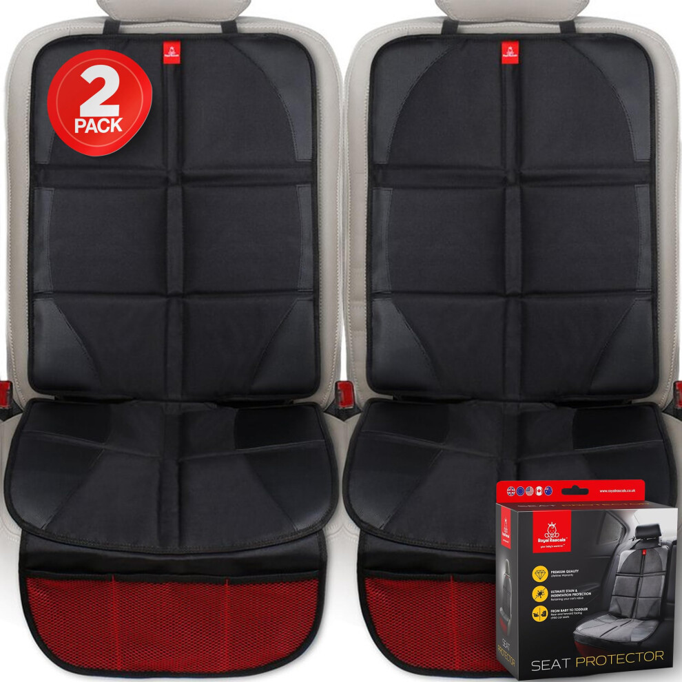 Royal Rascals Car Seat Protectors For Child Seats, Universal Fit & Isofix/Latch Compatible, Anti-Slip, Antibacterial & Waterproof, Baby Car Seat