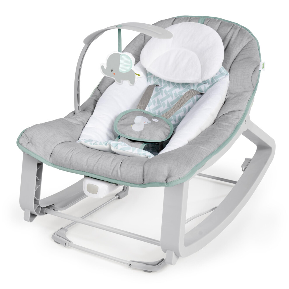 Ingenuity Keep Cozy 3-in-1 Grow with Me Vibrating Baby Bouncer, Seat & Infant to Toddler Rocker, Vibrations & Toy Bar, 0-30 Months Up to 40 lbs