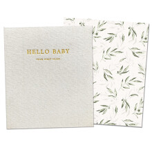 Peachly Unisex Baby Memory Book | Minimalist Baby First Year Keepsake for Milestones | Baby Books First Year Memory Book | Simple Baby Scrapbook for