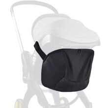 iNszkoos Clip-On Baby Stroller Storage Bag Compatible with Doona Stroller Carseat, Pram Buggy Organizer Bag with Zipper Snap-On Stroller Bag & Large