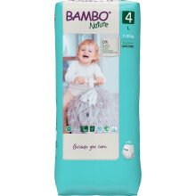 Bambo Nature Premium Eco Nappy Pull-Up Pants, Maxi Size 4 (15-26lbs/7-12kg) Tall Pack of 40