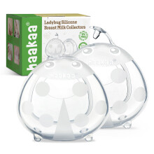 haakaa Ladybug Milk Collector Wearable Milk Collector Ladybug Breastmilk Collector Breastfeeding Milk Catchers Breast Milk Savers, 2 PCS