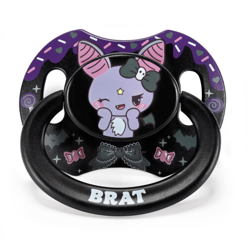 LittleForBig Bigshield Generation-II Adult Sized Printed Pacifier Brat Bella Pattern Black