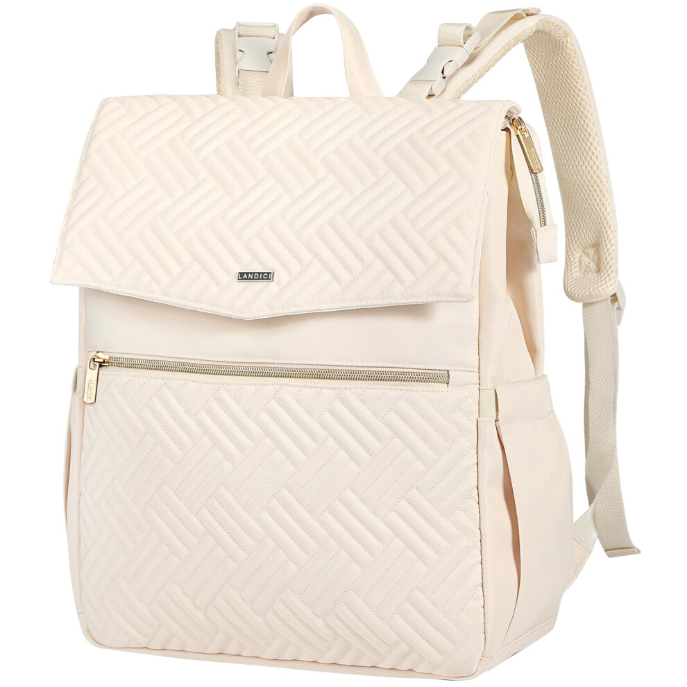 Baby Changing Bag Backpack, Multifunction Nappy Change Back Pack Stylish Baby Travel Diaper Bags With Changing Mat, Stroller Straps For Mum Landici