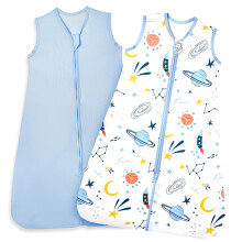 Lilian&Gema 0.5 TOG Sleeping Bag, 2 Pack Baby Sleep Sack with Adjustable Length, Toddler Wearable Blanket for Infant Toddler 18-36 Months