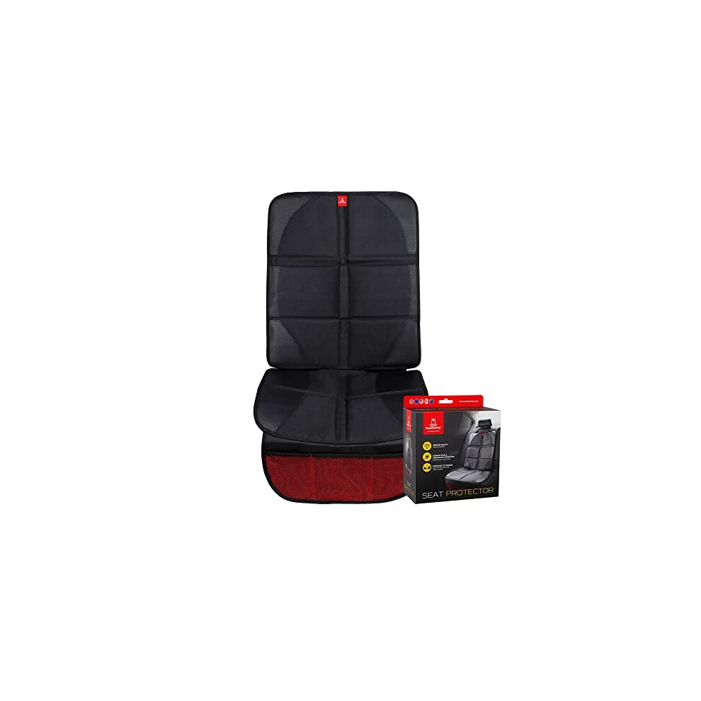 Royal Rascals Car Seat Protector For Child Seats - Universal Fit Grip Mat Insert, Newborn Back Seat Cushion, Padded Baby Car Seat Cover With Organiser