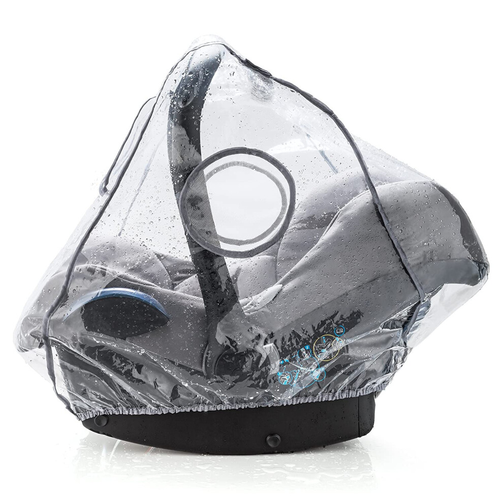 Universal Car Seat Rain Cover With Quick-Access Window (To Fit Maxi Cosi/Cybex/Graco/Joie/Nuna E.g.) - Baby Car Seat Rain Cover, Dual Side Zamboo