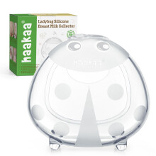 haakaa Ladybug Breast Milk Collector Breast Shells Milk Saver Nursing Cups for Large Milk Supply, Replace Disposable Breast Pads, Reusable & Wearable