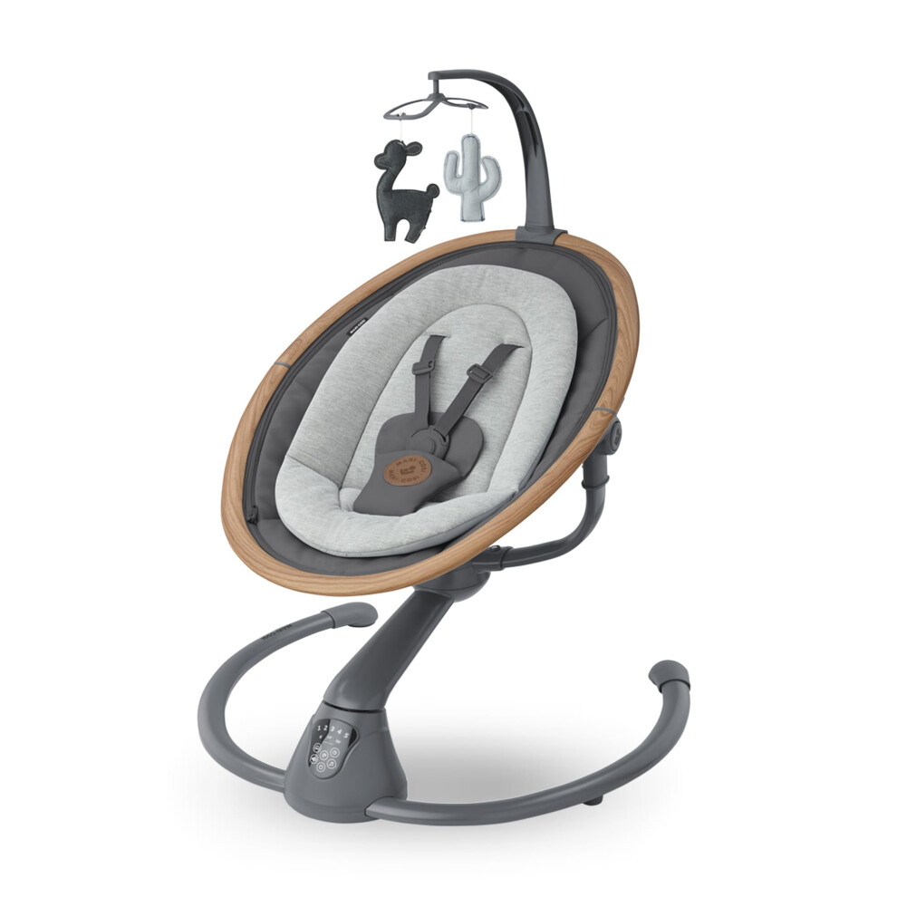 Maxi-Cosi Cassia Electric Baby Swing Chair, 0?6 Months, max 9kg, Baby Rocker, 12 melodies, 360? Seat Rotation, Automatic Motion Detection, 5 Swinging