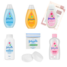 Johnson?s Baby Bath Bundle Set - Shampoo (300ml), Oil (200ml), Powder (200g) and Lotion (300ml) with Baby Cotton Buds
