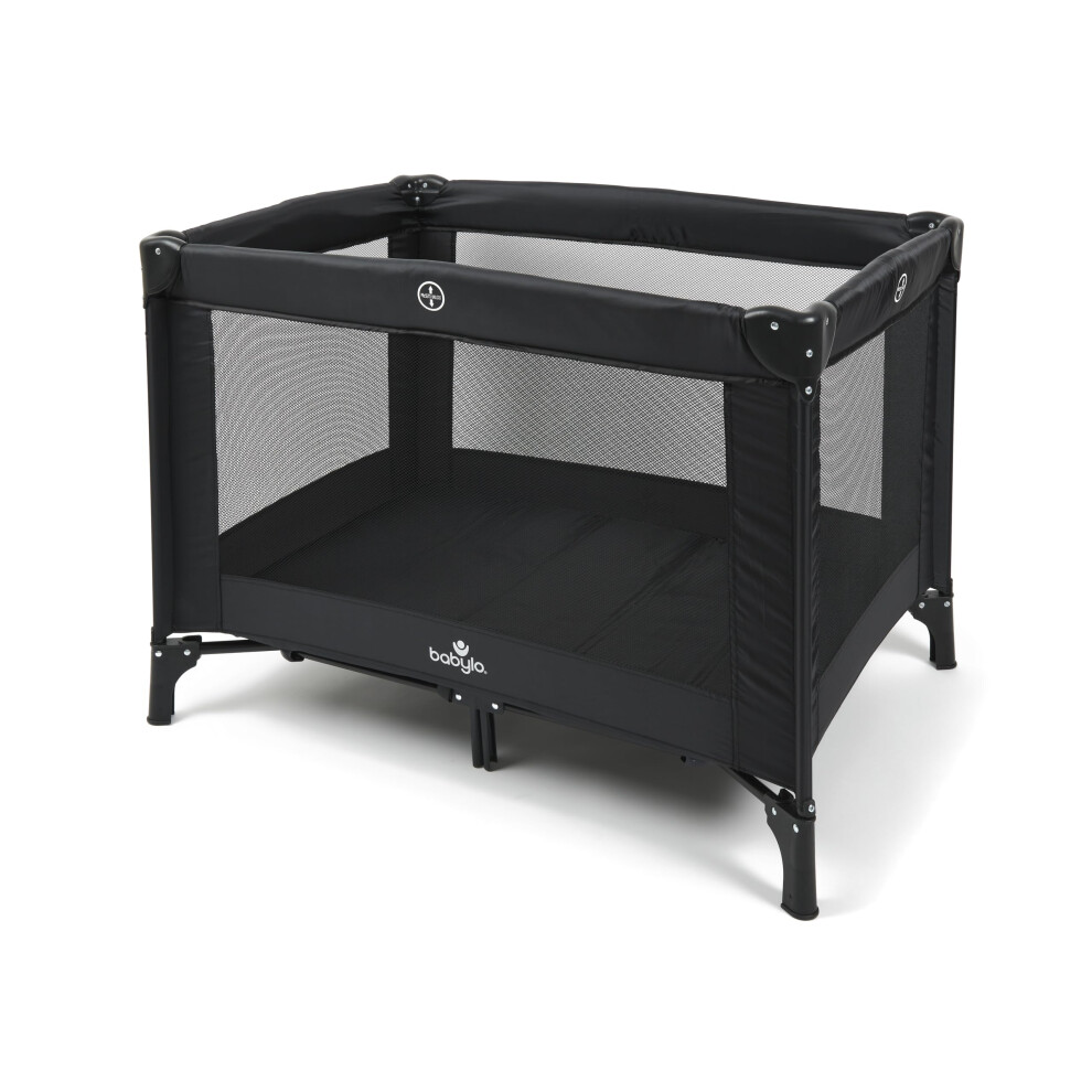 Babylo Alpha Travel Cot, Lightweight, Easy to set up, Black-image-OPC-PJ5MCMJ-NEW