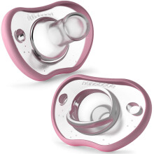 Nanobebe Baby Soothers 0-3 Month - Orthodontic, Curves Comfortably with Face Contour, Award Winning for Breastfeeding Babies, 100% Silicone - BPA