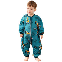 ZIGJOY Toddler Sleeping Bag 1.5 TOG Baby Sleep Bag with Feet Cotton Sleep Sack All Year Round for 3-5 Years Baby Girl Boy Essentials Excavator