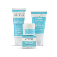 My Expert Midwife Newborn Baby Mega Mild Skin Saviours Kit | Clean Natural Ingredients | Suitable for Sensitive Skin + Fragrance Free | Set of 3 with