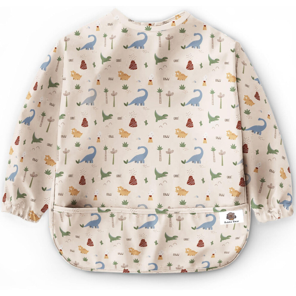 ? Baby Weaning Bib With Sleeves | Long Sleeve Coverall Bibs Set | Toddler Led Feeding Sleeved Accessories For Babies From 6 Months Bubba Bear