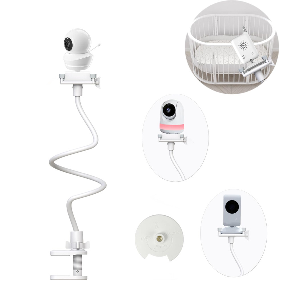 Baby Camera Monitor Mount Holder Compatible With Babysense ?V43_2cam And Maxview 2Cam Camera Baby Flexible Baby Monitor Mount Stand (33.7 Derebir