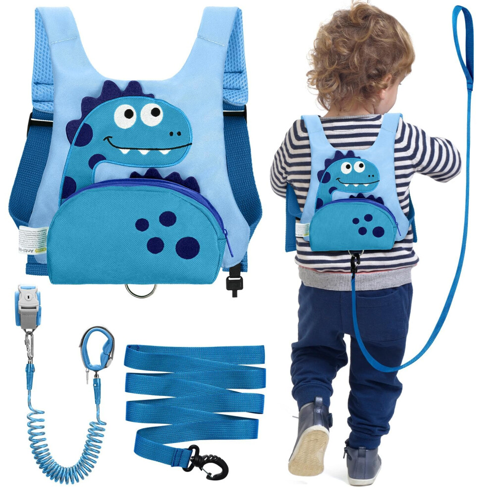 3 In 1 Toddler Reins, Backpack With Reins 1.2M Cute Dinosaur Kids Safety Harness Tether With Key Lock Child Protective Leashes While Walking Dr.meter