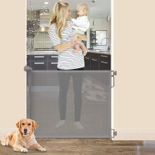 Retractable Stair Gate for Baby and Dogs,Baby Gate with Safety Lock,Extra Wide Baby Safety Gate for Large Opening Extra Large Pet Gates for Dogs Cats