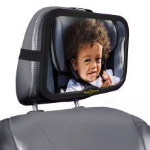 Royal Rascals Baby Car Mirror for Back Seat, Shatterproof Car Mirror Baby Rear View w/360? Rotation, Adjustable Straps & Sturdy Mount, Essentials for