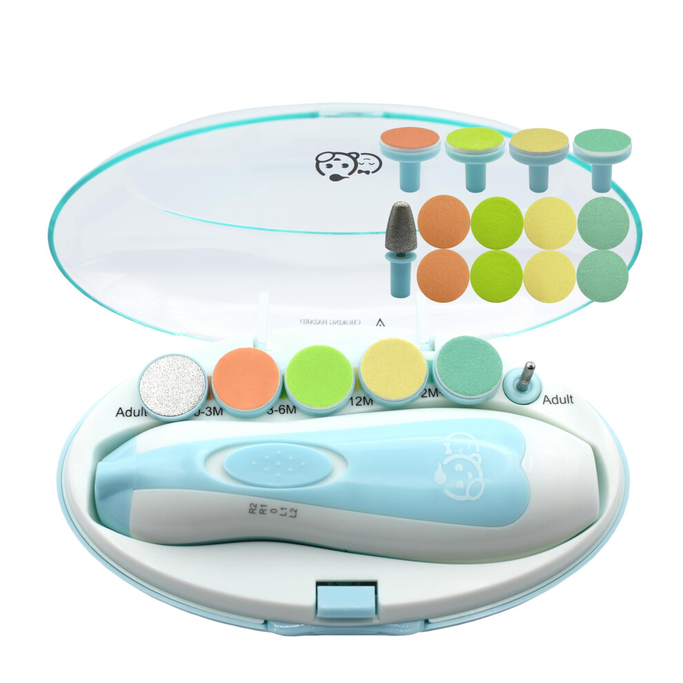 Royal Angels Baby Nail Clippers 21 In 1 By Safe Electric Baby Nail Trimmer, Baby Nail File Kit, Additional Replacement Heads, Newborn Toddler Toes