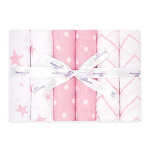 Bloomsbury Mill - Muslin Cloths for Baby - Soft 100% Organic Cotton Muslin Squares - Baby Muslins Pack of 6 - Large Burp Cloths - Baby Essentials For