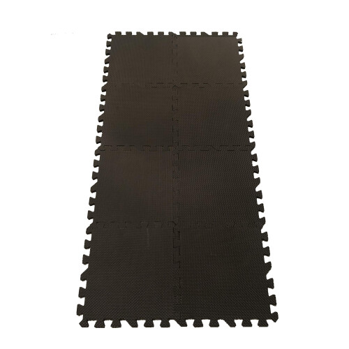 Grendle 30.5 x 30.5 x 1cm Interlocking Foam Mat Set (8 Piece Black) 1