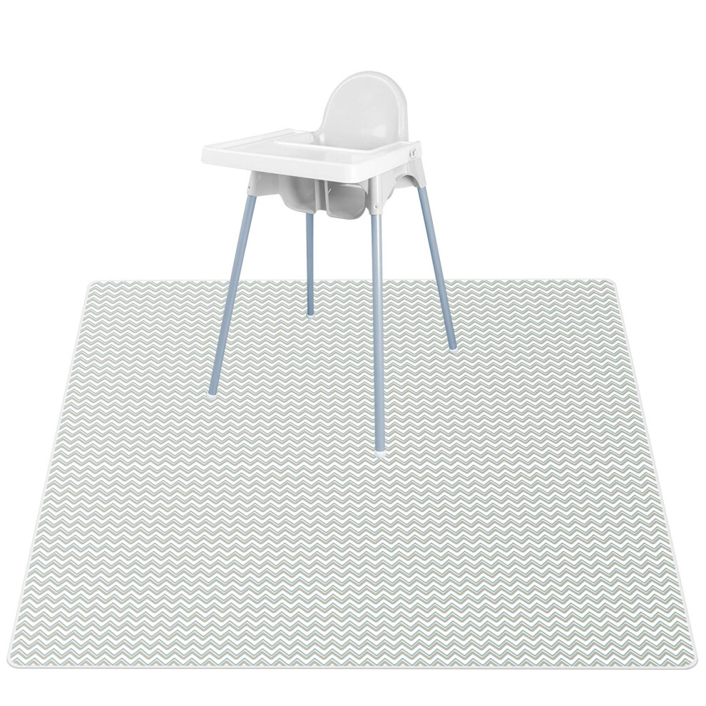 Easy Cleaning Splash Mat, 52" Highchair Splash Mat, Baby Splat Floor Mat, Washable Spill Mat, Waterproof Messy Mat, Highchair Weaning Mat For Vicloon