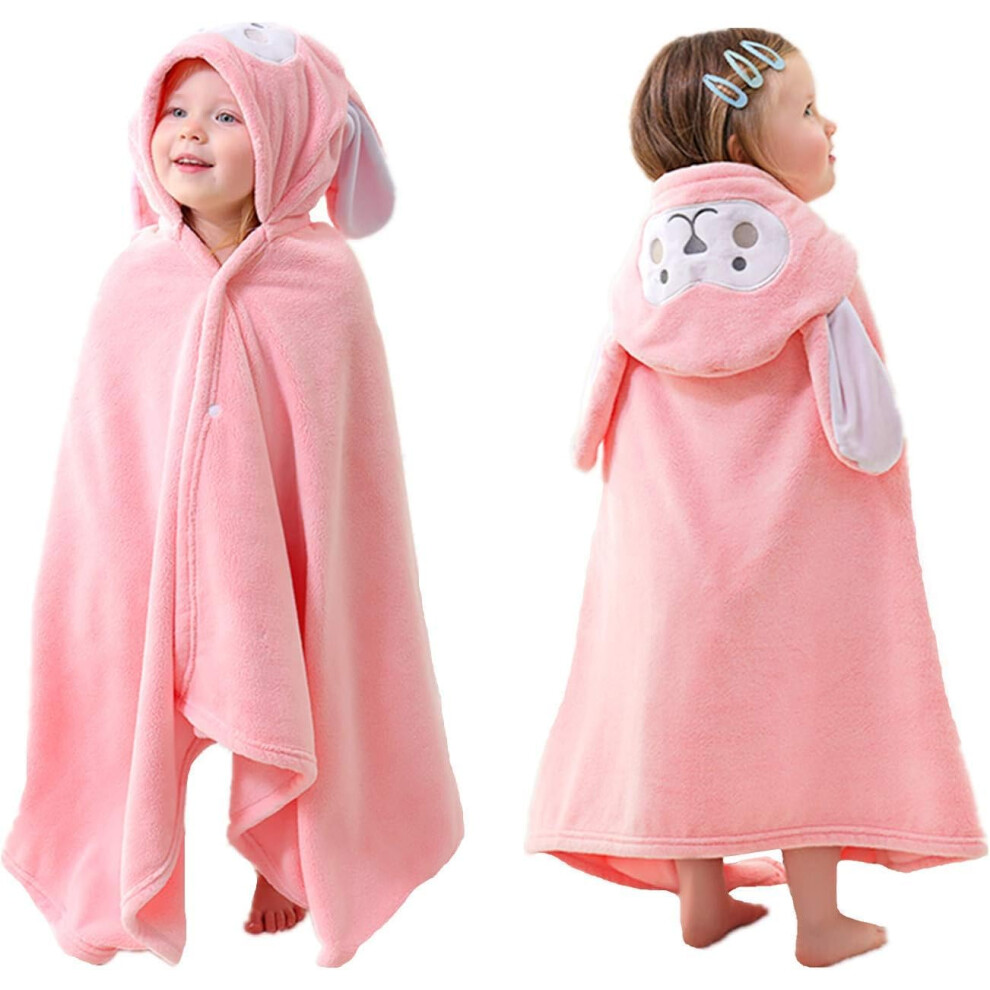 Premium Hooded Towels For Kids 33X59 Inch | Beach Or Bath Towel | Rabbit Design | Ultra Soft And Extra Large | 100% Cotton Childrens Huocai