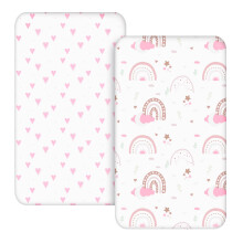 Moses Basket Sheets, Pram Sheets Fitted Cozy and Lightweight Oeko-tex100 Baby Bassinet Sheets for Boy and Girl, Crib Fitted Sheets Fit for Oval,