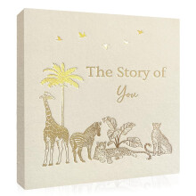 Eviepops Prints Baby Memory Book, Luxury Keepsake Gift for Mum to be, Milestone Record & Photo Album Birth to Age 5, Gender Neutral for Boy or Girl,