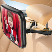 Lamicall Baby Car Mirror for Back Seat - [2025 Safest Triangle Hook Clip], Shatterproof Acrylic Mirror & Anti-Shake Car Mirror for Rear Facing, 360?