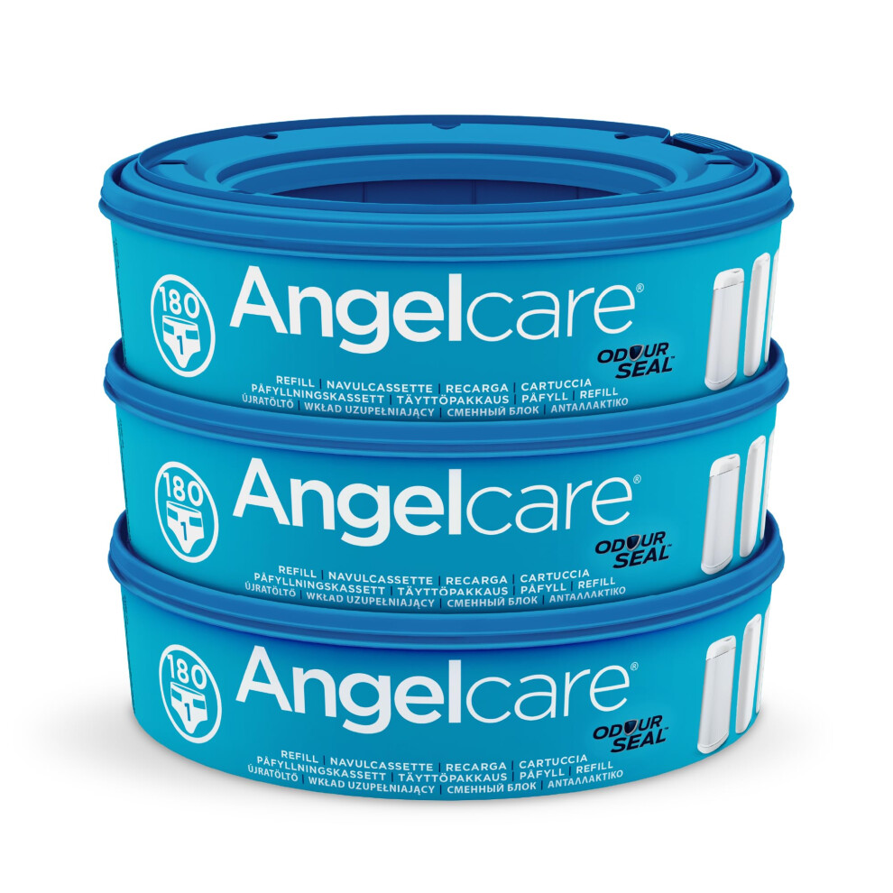 Nappy Bin Refill Cassettes - Compatible With Nappy Disposal System - Pack Of 3 Angelcare