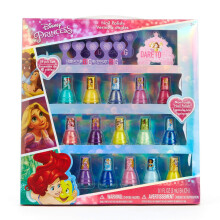 Townley Girl Disney Princess Non-Toxic Peel-Off Water-Based Natural Safe Quick Dry Nail Polish| Gift Kit Set for Kids Tweens Girls| Glittery and
