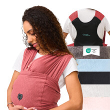 Koala Babycare Baby Sling Easy to Wear - Certified Ergonomic Support - Multi-Purpose Stretchy Baby Carrier Suitable up to 9 kg - Baby Wrap Carrier for